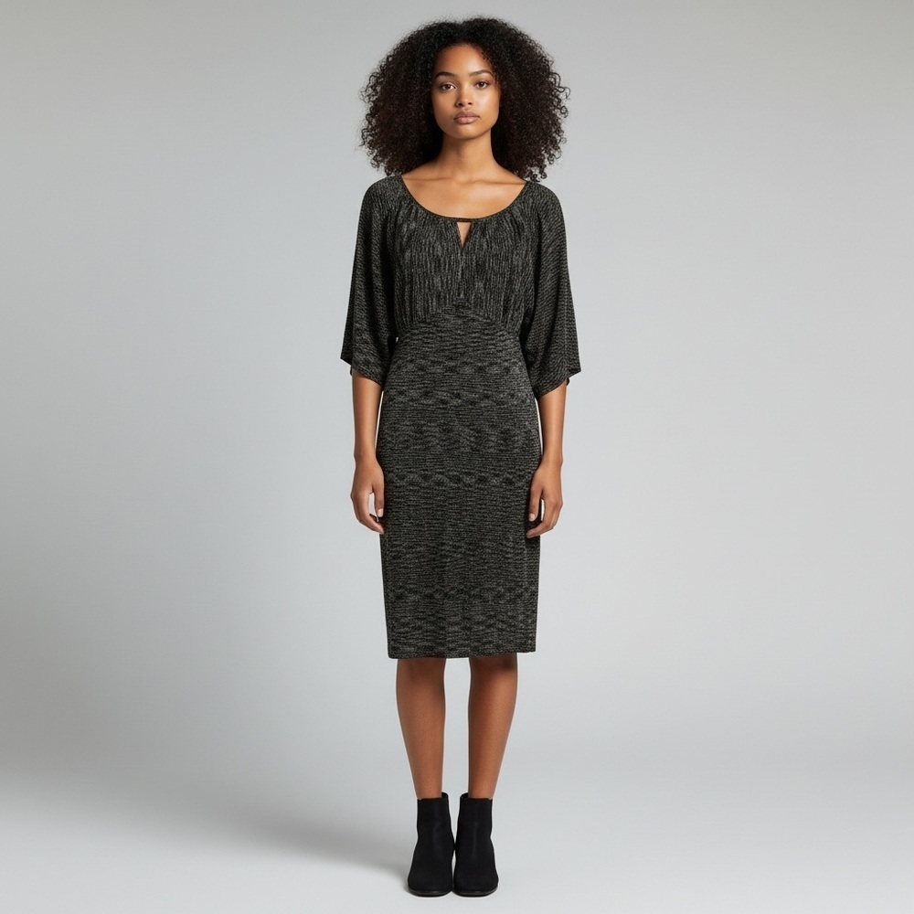 INC International Concepts Silk Blend Midi Dress Size M